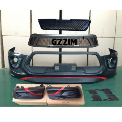 Toyota Hilux Revo 2015 Trd Plastic Front Bumper Grille Full Sets Bodykit Upgrade Parts